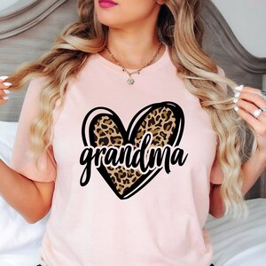 Leopard Heart Grandma Shirt: Love Mama Life Tee