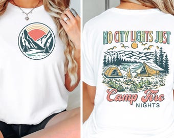 Retro Camping T-Shirt, Family Adventure Sweatshirt, Campfire Nights Shirt