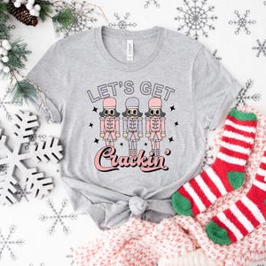 Retro Christmas Shirt, 'Let's Get Crackin' T-shirt, Xmas Gift