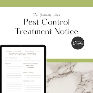 Pest Control Treatment Notice