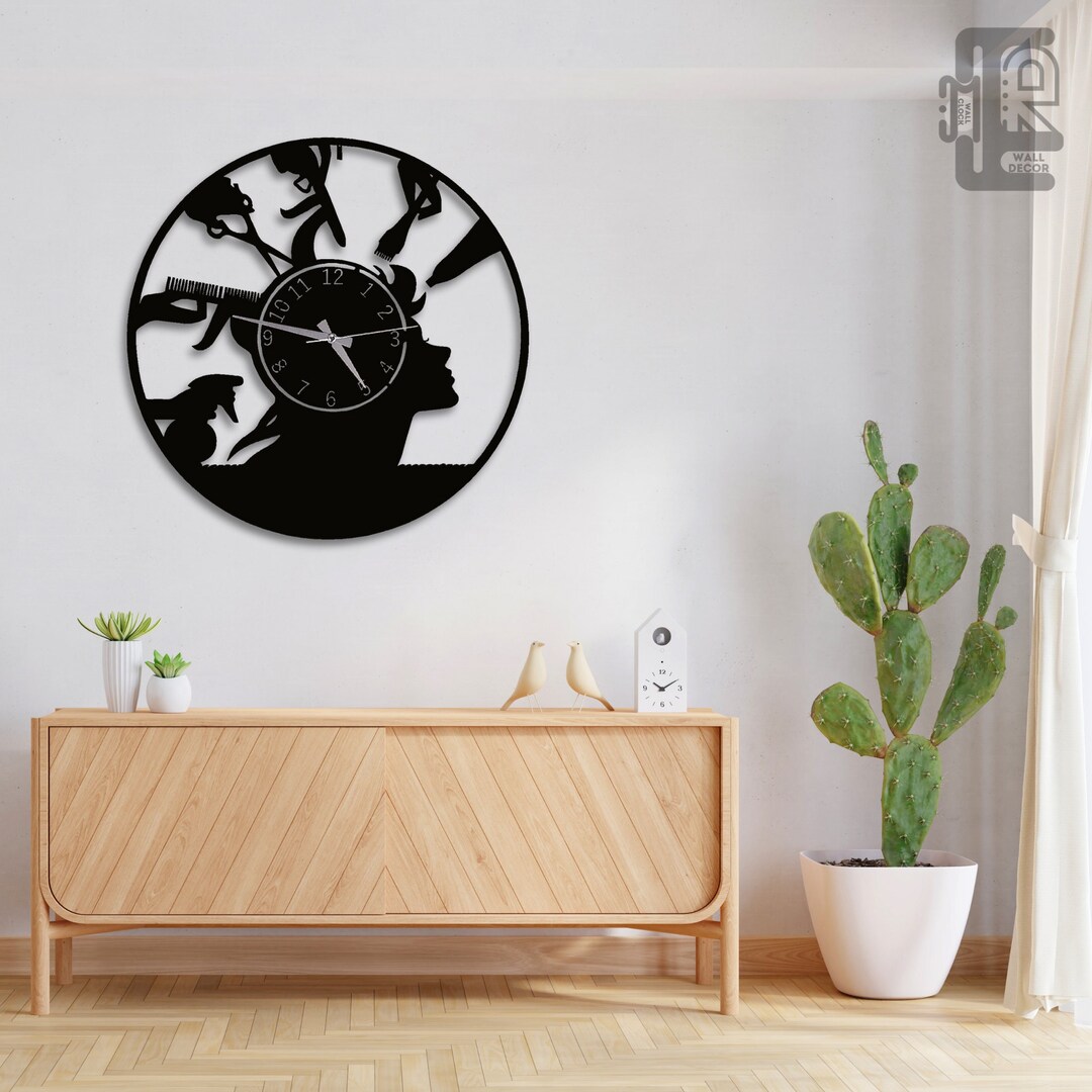 Hairdresser Large Wall Clock,modern Wall Clock,oversized Wall Clock
