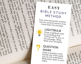 Easy Swedish Bible Study Method Bookmark, download and print