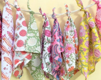 Assorted Napkin Set, Of Hand Block Printed Napkins, Bohemian Napkin, Mix and Match Cotton Table Napkins Handmade Indian Napkins