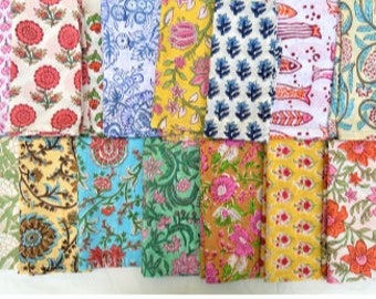 Servilletas surtidas, servilletas bohemias, servilletas de mesa con estampados de bloques combinables, juego de servilletas hechas a mano, hechas a mano en India