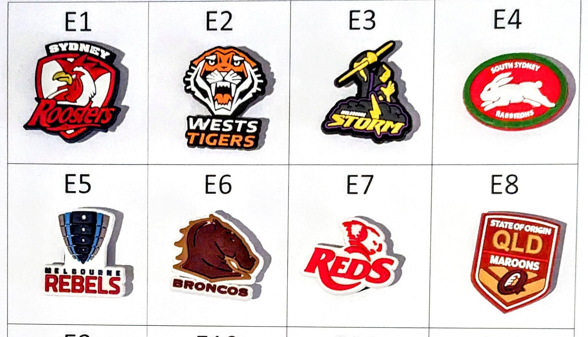 Jibbitz Style Croc Charms RUGBY Etsy Australia