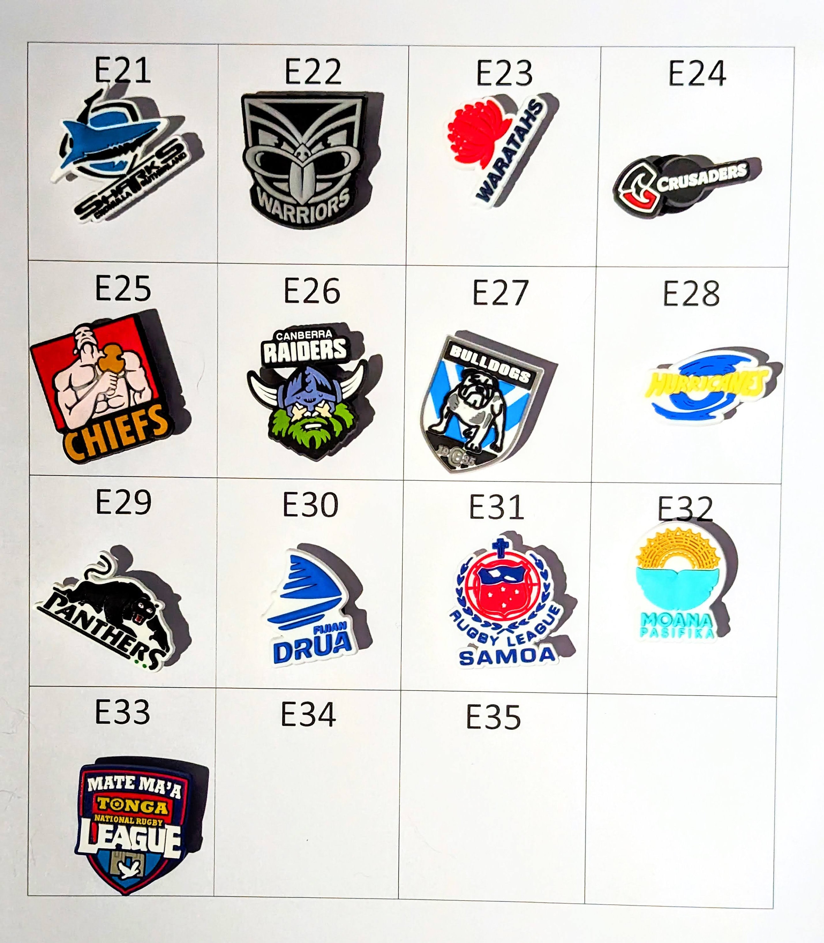 Jibbitz Style Croc Charms RUGBY Etsy Australia