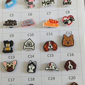 Jibbitz Style Croc Charms Cute Dogs and Cats