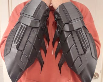 Dark Vigilante Armguards – 3D Printed Cosplay Bracers | PLA | DIY or Assembled