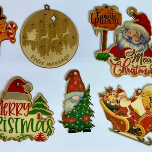 Set mit 6 anpassbaren Weihnachtsornamenten