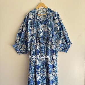 Floral Hand Block Print Kyra Midi Dress | Bohemian Cotton Dress | Dresses for Women | String Closer Dress