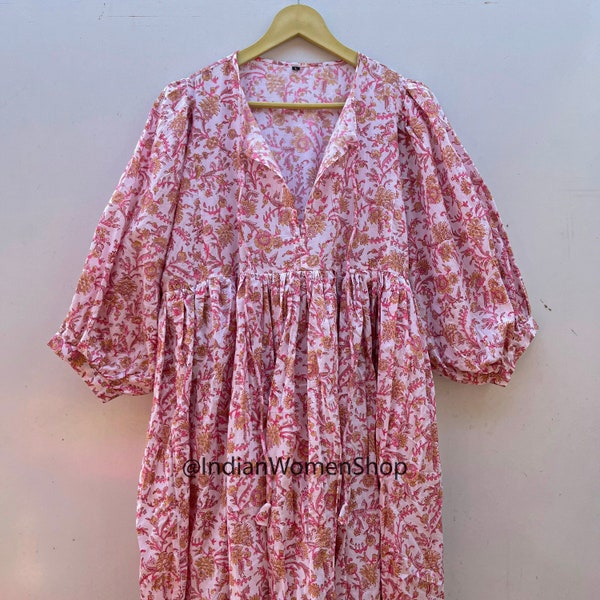 Robe d'été en coton à imprimé floral