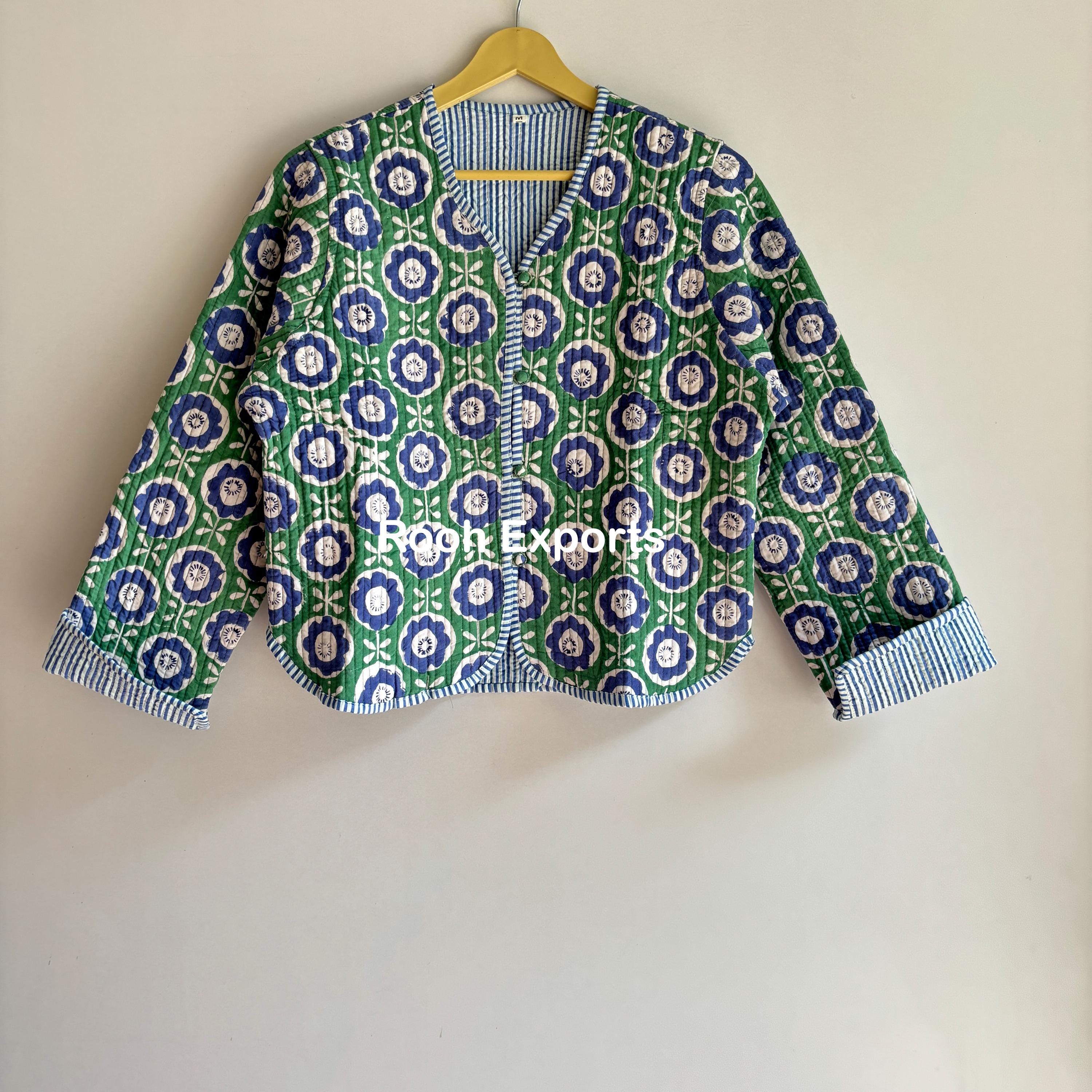 Pink and Blue Quilted Jacket