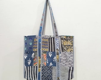 Indian Handmade Patchwork Shopping Bag, Cotton Market Bag, Jhola Bag, Tote Bag, Market Bag, Carry Bags Shoulder Bag