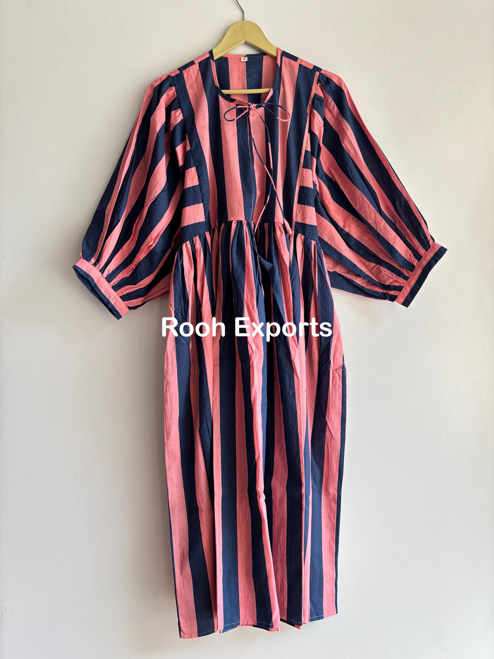 Color Block Embroider String Midi Dresses