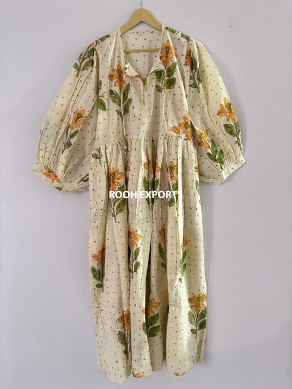 handcrafted midi dress for women Freya Smocked Linen Midi Dress