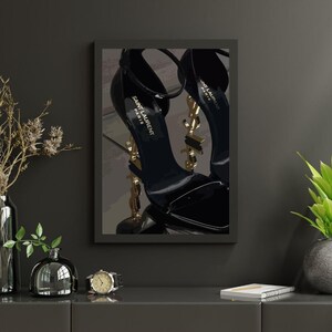 Luxus Heels Digitaldruck | High Fashion Wand Kunst | Opium Stiletto Poster | Schickes ästhetisches Dekor | Sofort Download