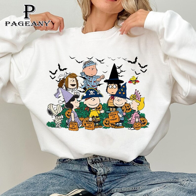Peanuts Halloween Shirt, Spooky Halloween Movie Characters Shirt, Retro