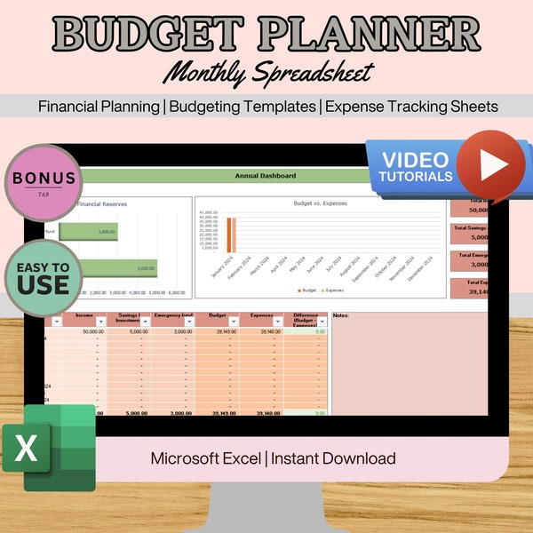 Budget Planner for Personal and Business: Creative Photography Business Budget Planner, Spiral Debt Payoff Tracker, 50 30 20 Budget