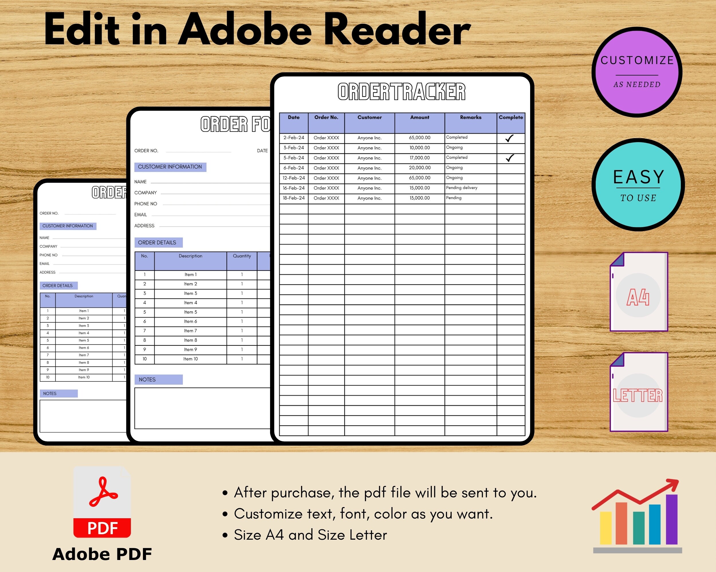 Editable Order Form Template: Picture Day Uniform Order Form, Order ...