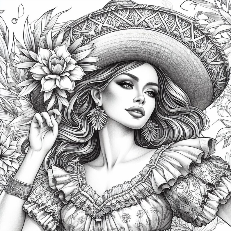 197 Beautiful Global Women in Coloring Pages | Printable Adult Coloring ...
