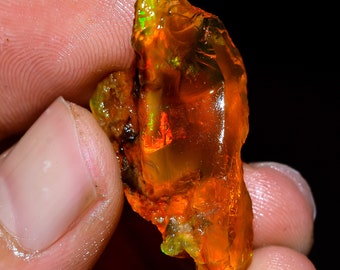 Amazing Top Grade Quality 100% Natural Welo Fire Ethiopian Opal Fancy Rough Loose Gemstone For Making Jewelry 17 Ct. 32X13X12 mm OR-1423