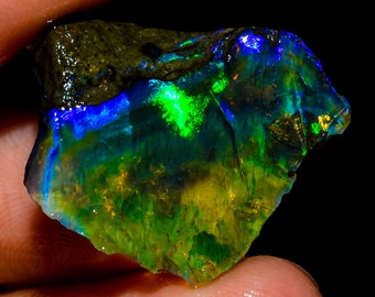 Amazing Top Grade Quality 100% Natural Welo Fire Ethiopian Opal Fancy Rough Loose Gemstone For Making Jewelry 11 Cts. 23X17X5 mm OR-1374