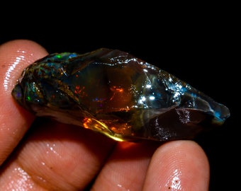 Excellent Top Grade Quality 100% Natural Welo Fire Ethiopian Opal Fancy Rough Loose Gemstone For Making Jewelry 32 Cts. 35X16X12 mm OR-1381