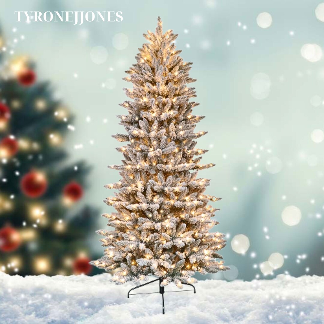 Prelit Artificial Fraser Fir Tree 6.5 Feet Tall With 350 Etsy