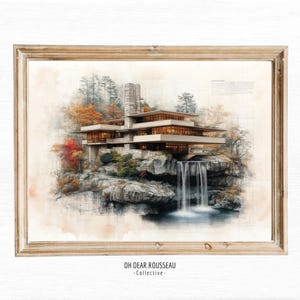 Frank Lloyd Wright 落水荘絵画 落水荘（フォーリング・ウォーター） | 落水荘を訪ねて