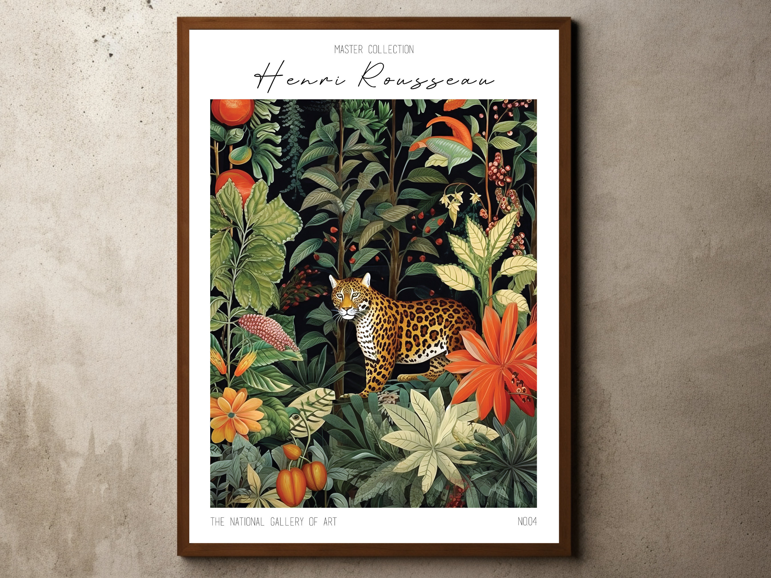 Henri Rousseau Print, Rousseau Poster, Tropical Decor, Botanical Print, Jungle Print, Exhibition Poster, Animals Forest, Vintage Wall Art