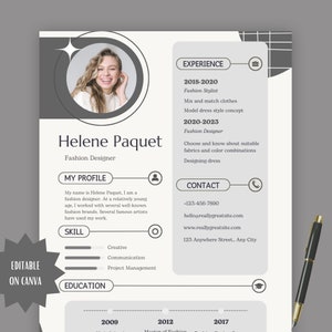 Resume Template | CV templates | Professional CV template | Simple Resume Templates | Canva Templates | Minimalist CV template