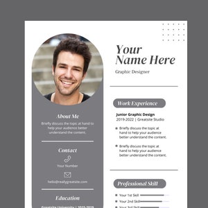 Resume Template | Executive CV template | Modern resume templates | Canva Editable templates | Simple CV templates