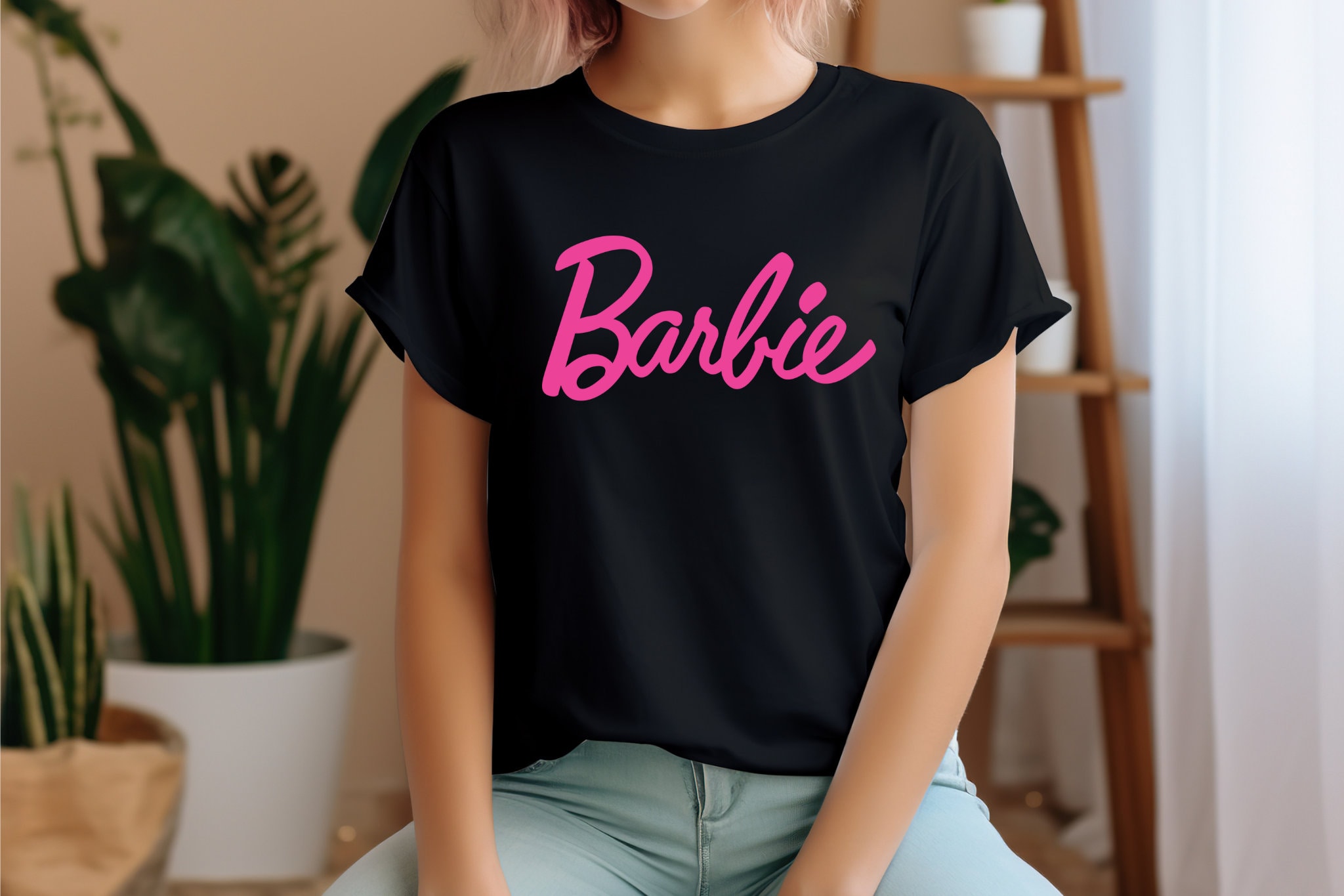 Barbie T-Shirt Damen, T Shirts Damen Sommer, Baumwolle Tshirt Damen