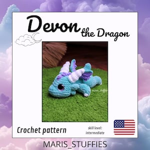 Devon the Dragon crochet pattern, Belly Baby series