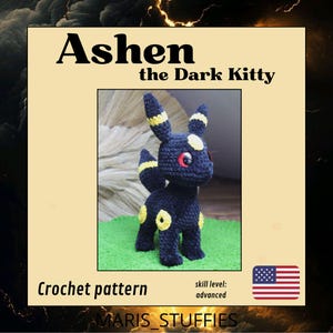 Ashen the Dark Kitty crochet pattern
