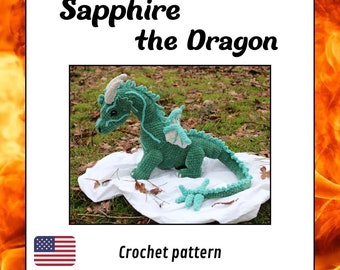Sapphire the Dragon crochet pattern