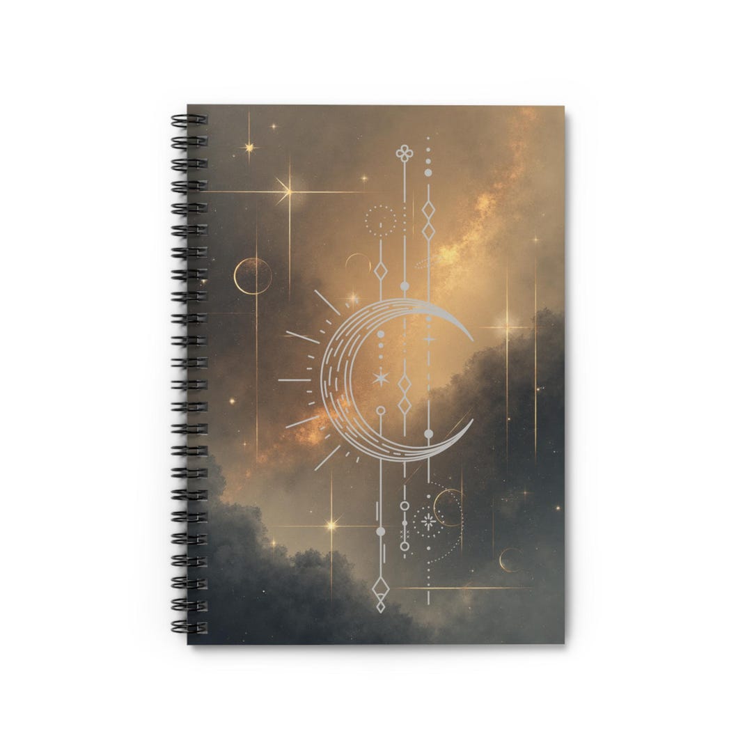 Celestial Moon Spiral Notebook – Cosmic Astrology Journal - Etsy