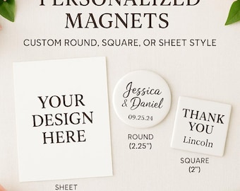 Custom Handmade Magnets: Personalized Party Favors, Wedding Gifts