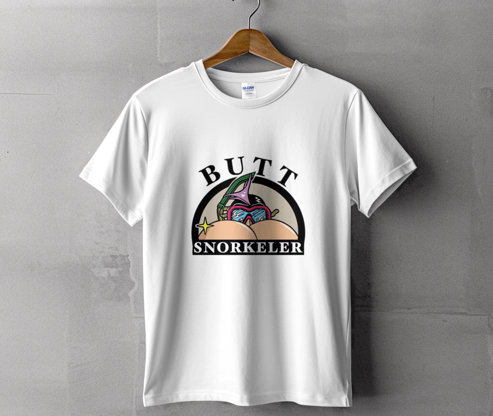 Hai In Duikbril Met Snorkel T-shirt Voor Mannen - Grappig Design Voor Strand En Vakantie