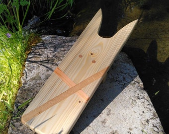 Recycled Wood Boot Jack with Inlays - Handcrafted, Unique & Handmade Boot Holder
