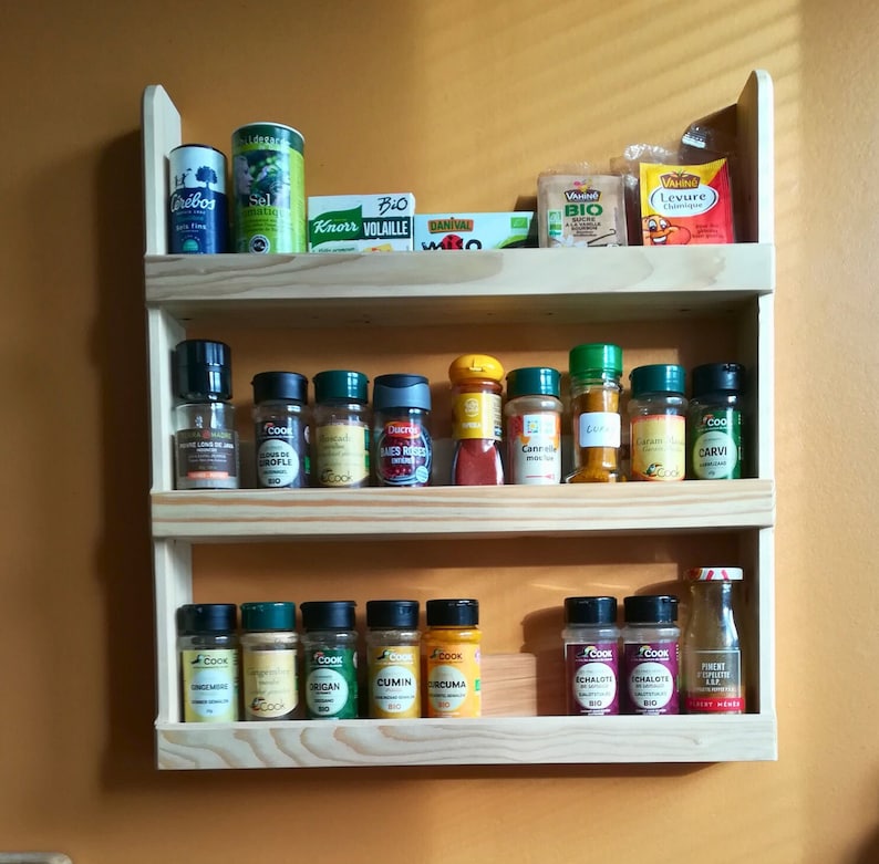 Porte épice mural en bois de récupération - revalorisation - upcycling