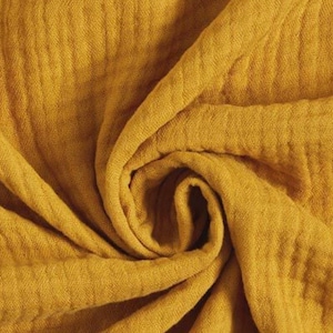 Muslin fabric 100% cotton many colors Muslin fabric by the meter Double Gauze two-layer muslin yellow mustard
