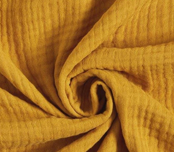 Musselin Meterware Senfgelb Musselin Double Gauze Senfgelb/ocker