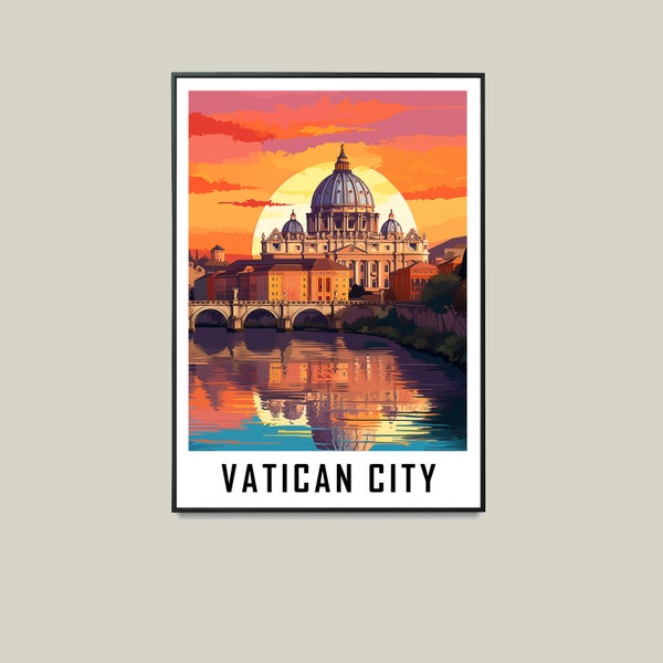 Vatican City, Italy Travel Wall Art Print, Digital Print Poster, Digital Download, Travel Gift