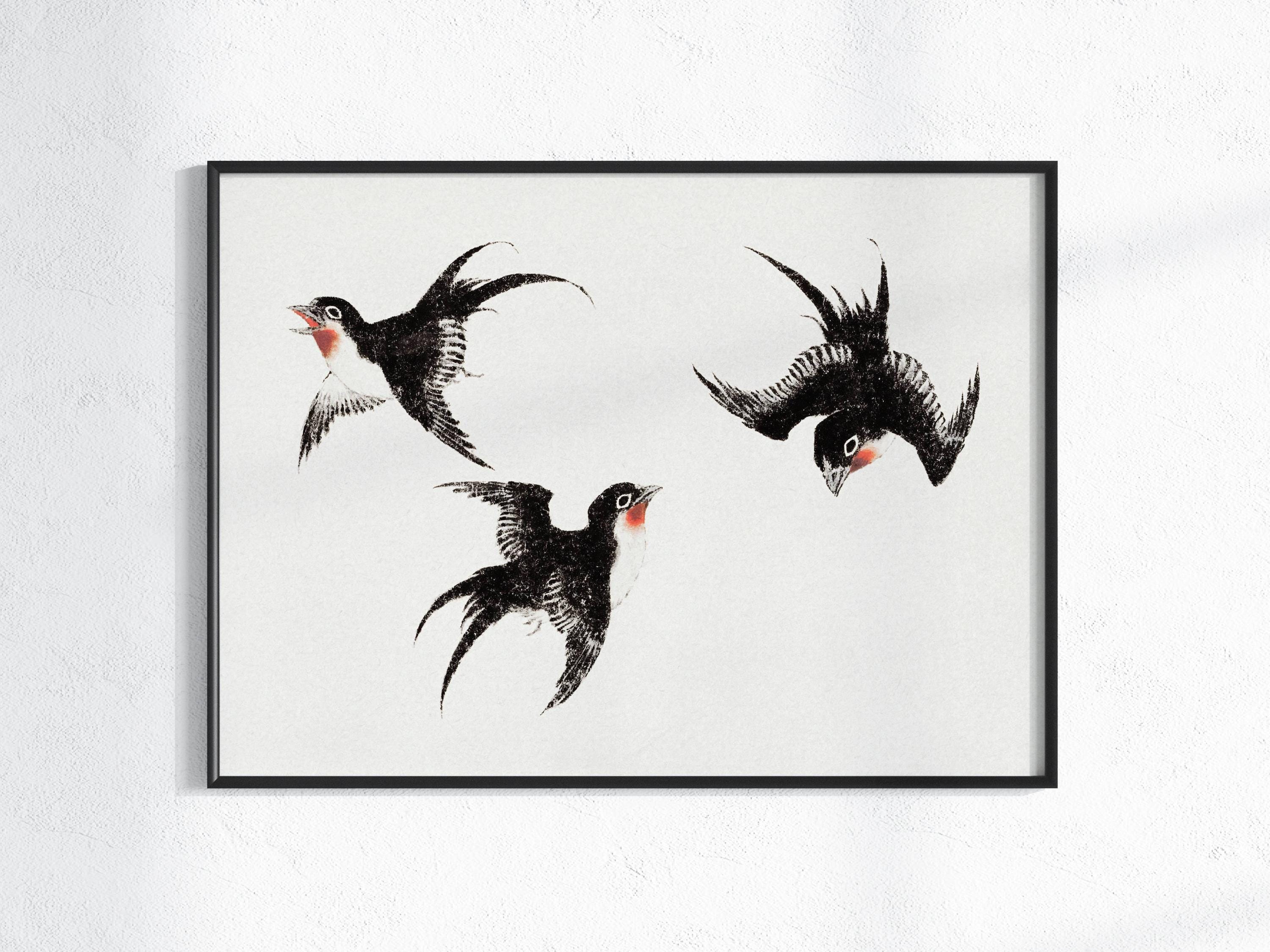 インドのシェルフハンドメイド紙Bird Painting Watercolor Ethnic Folk装飾シルクアートpt-120