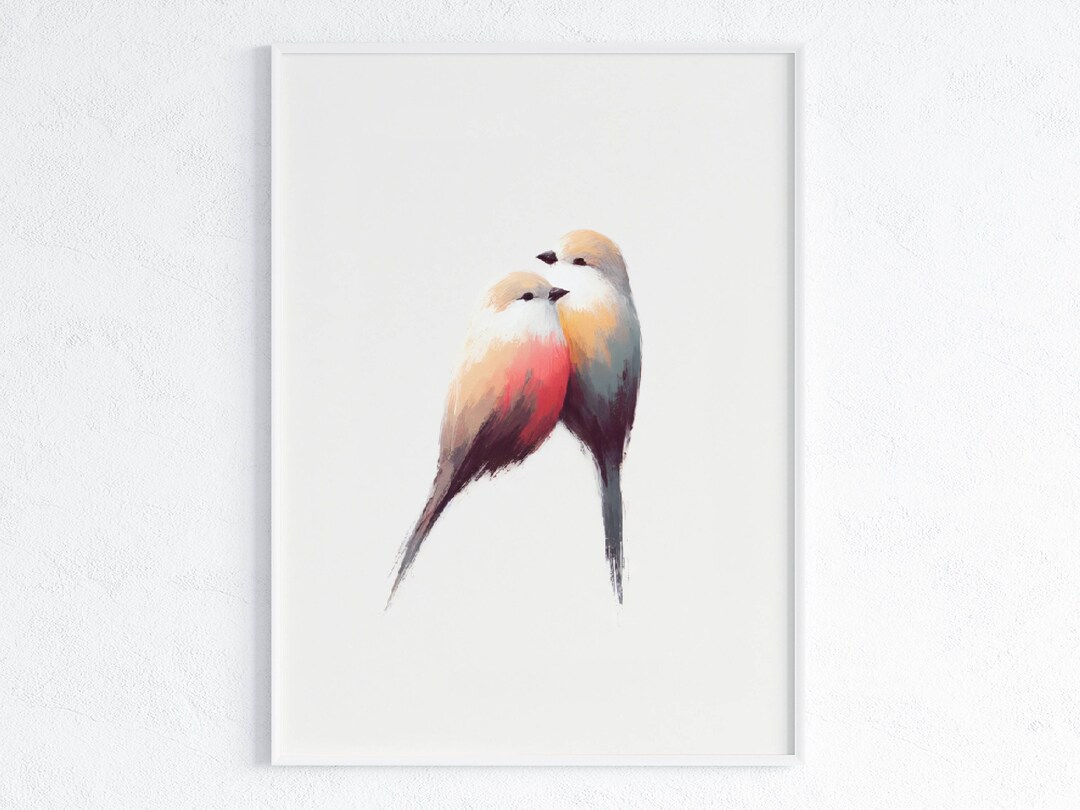Birds Wall Art PRINTABLE Minimalist Above Bed Art Print Bedroom Decor ...