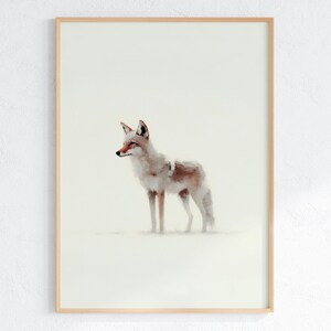 Coyote Painting | Yellowstone Wildlife Art Print | Nature Artwork | Instant Download | PRINTABLE