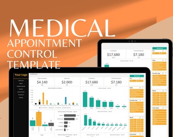 Medical Appointment Control Template: Excel Dashboard (Lifetime Use)