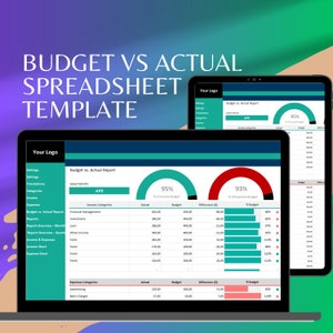 予算と実績のスプレッドシート テンプレート - 財務分析を微調整、Excel 予算追跡シート - 経費の比較を合理化