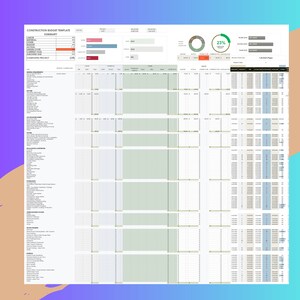 Home Construction Budget Planner Excel & Google Sheets | Gantt Chart | Cost Tracker | Renovation Budget | House Building Template image 8